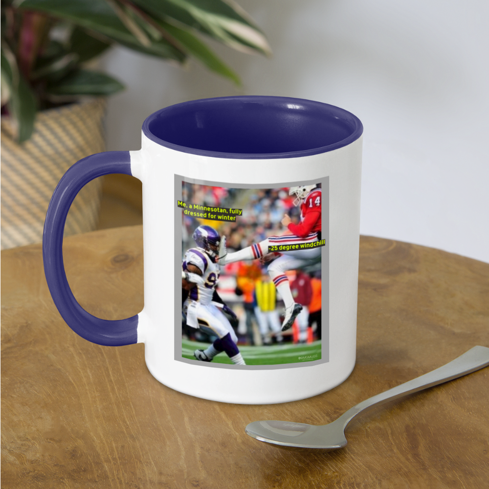 MN vs. -25 Windchill Mug - white/cobalt blue