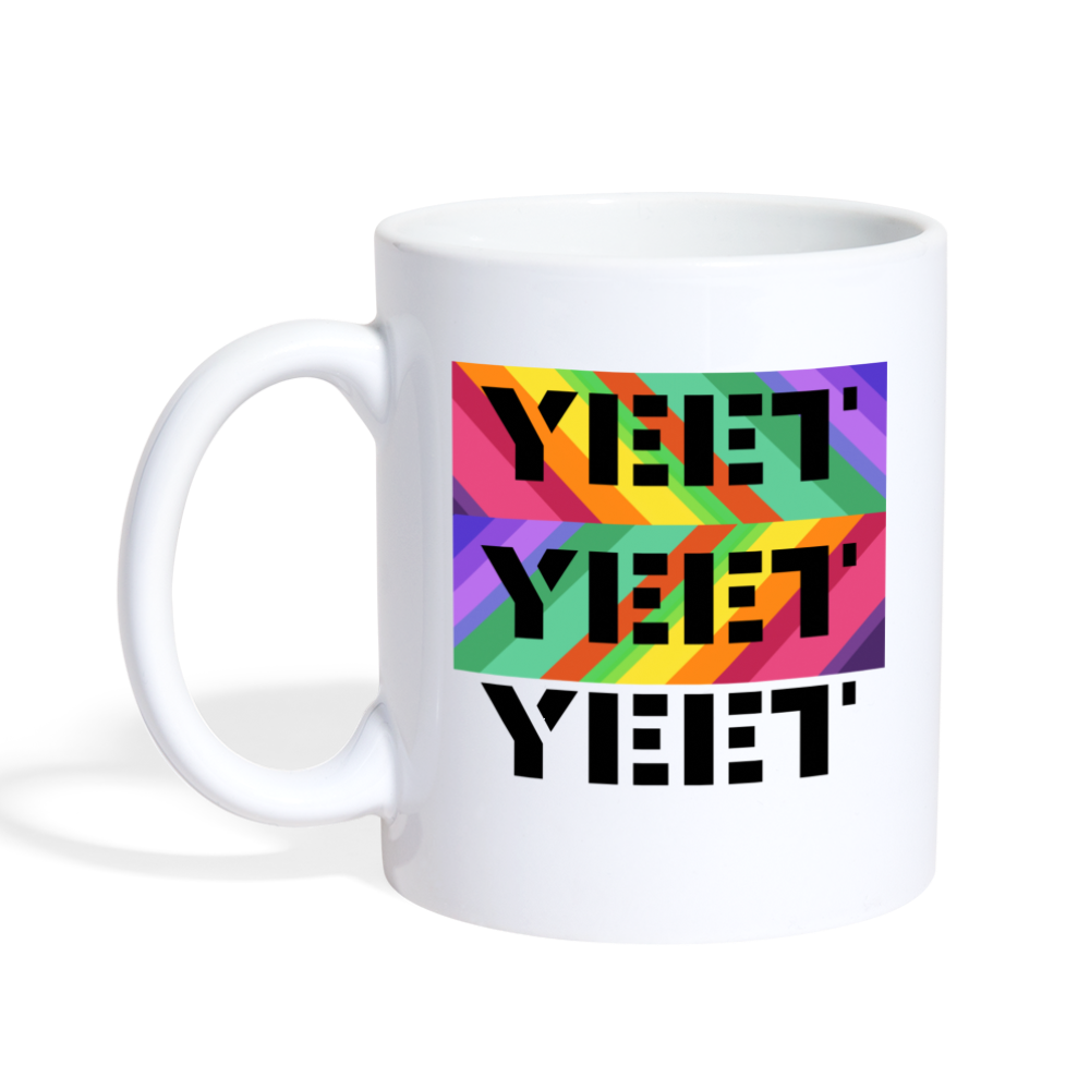 YEET YEET YEET Rainbow - white
