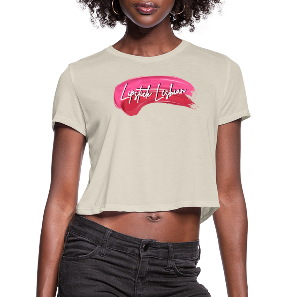 Lipstick Lesbian Cropped T Shirt - dust