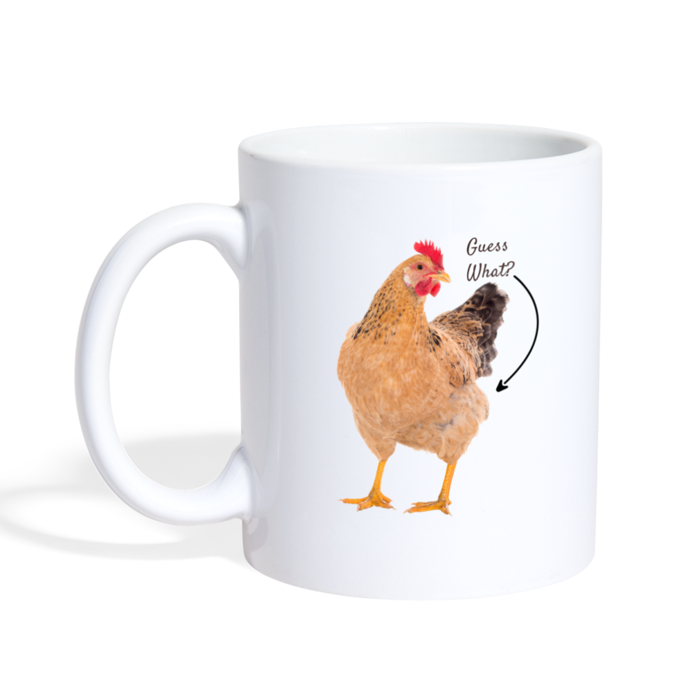 Chicken Butt Mug - white