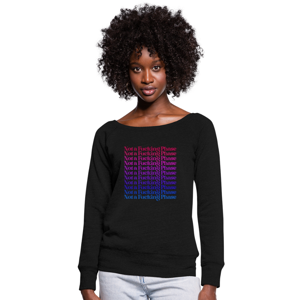 Not a F-ing Phase Wideneck Sweatshirt - black