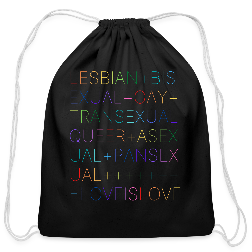 LoveisLove Drawstring Bag - black