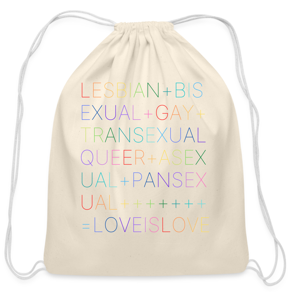 LoveisLove Drawstring Bag - natural