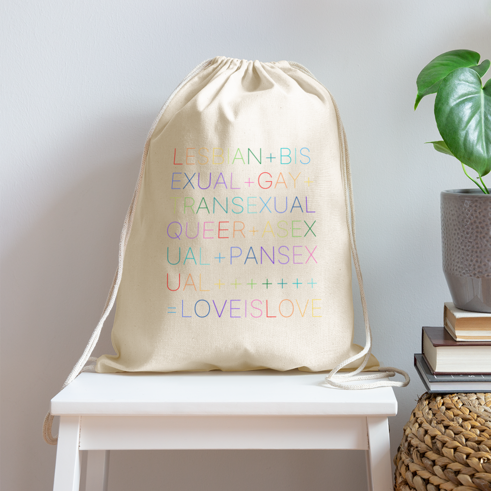 LoveisLove Drawstring Bag - natural