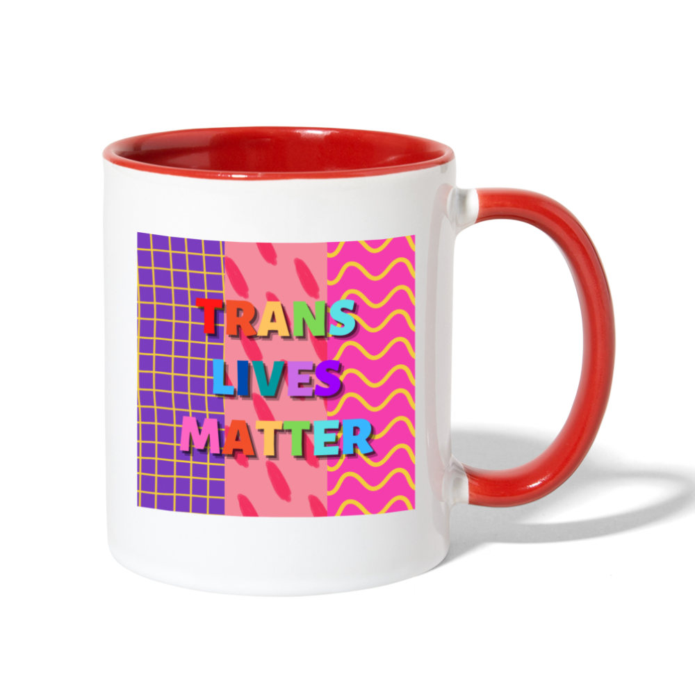 Trans Lives Matter Mug - white/red
