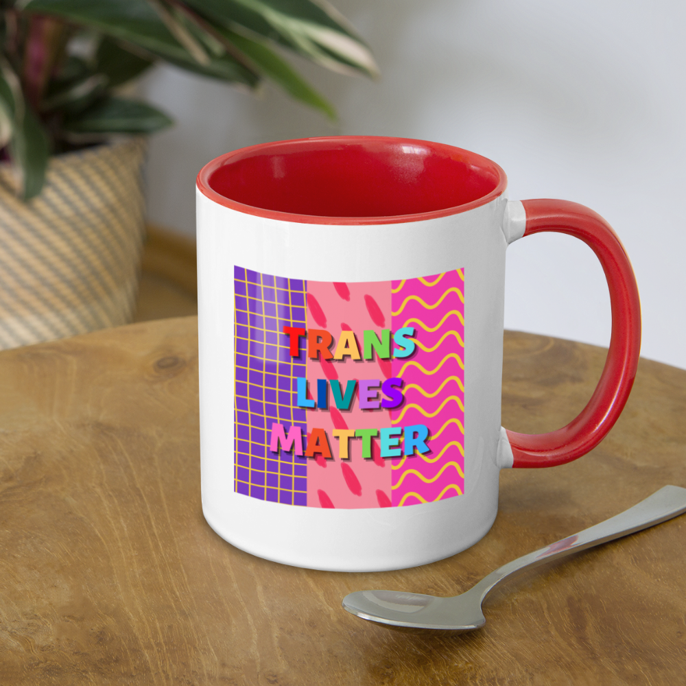 Trans Lives Matter Mug - white/red