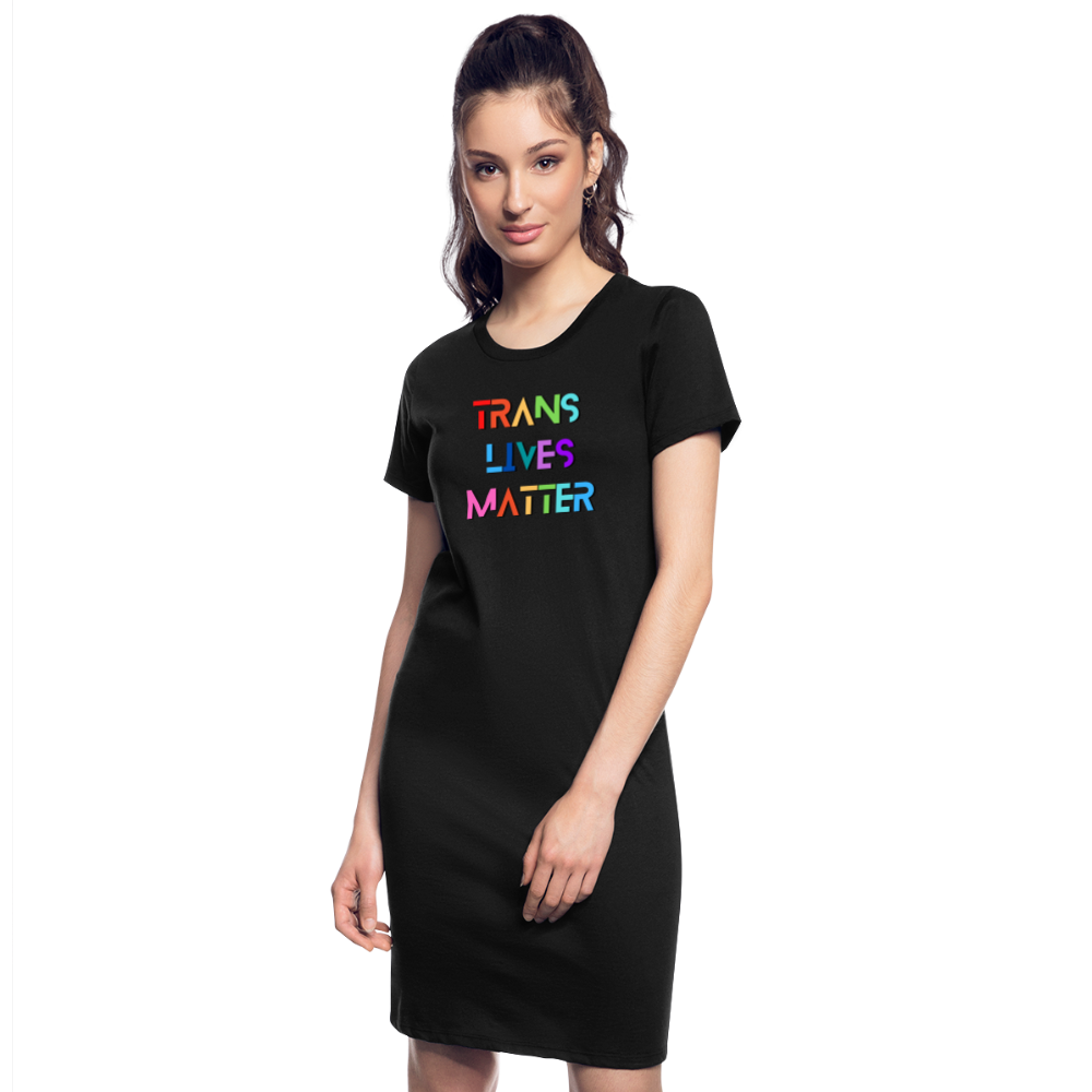 Trans Lives Matter T-Shirt Dress - black