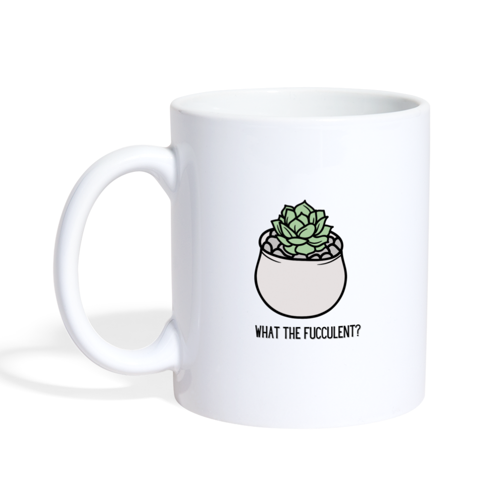 What the Fucculent Mug - white