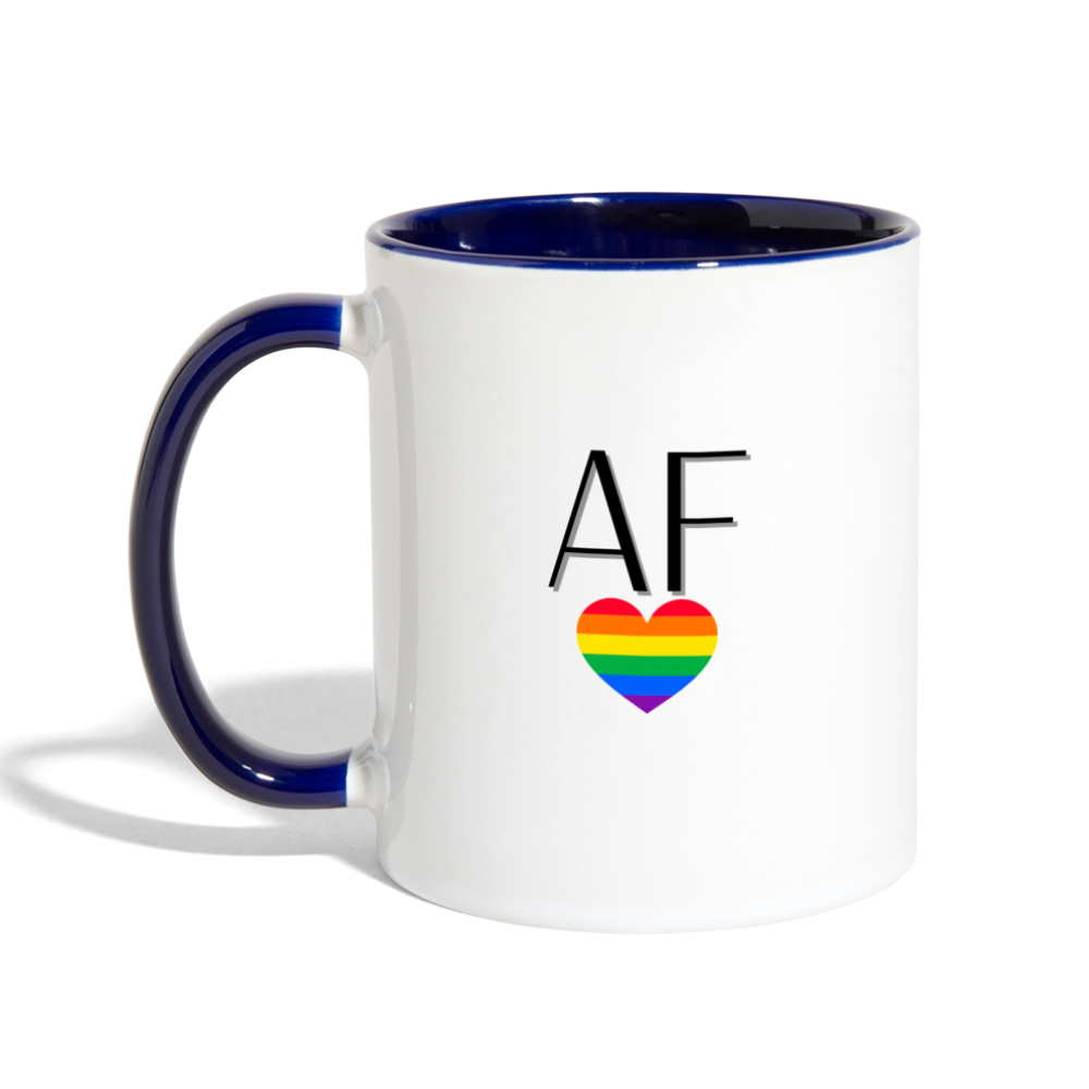 Gay AF Mug - white/cobalt blue