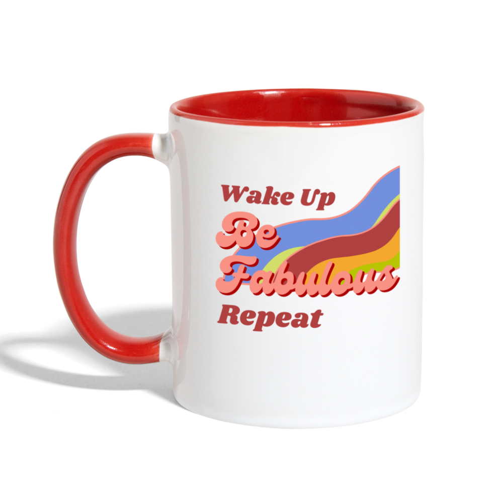 Be Fabulous Mug - white/red