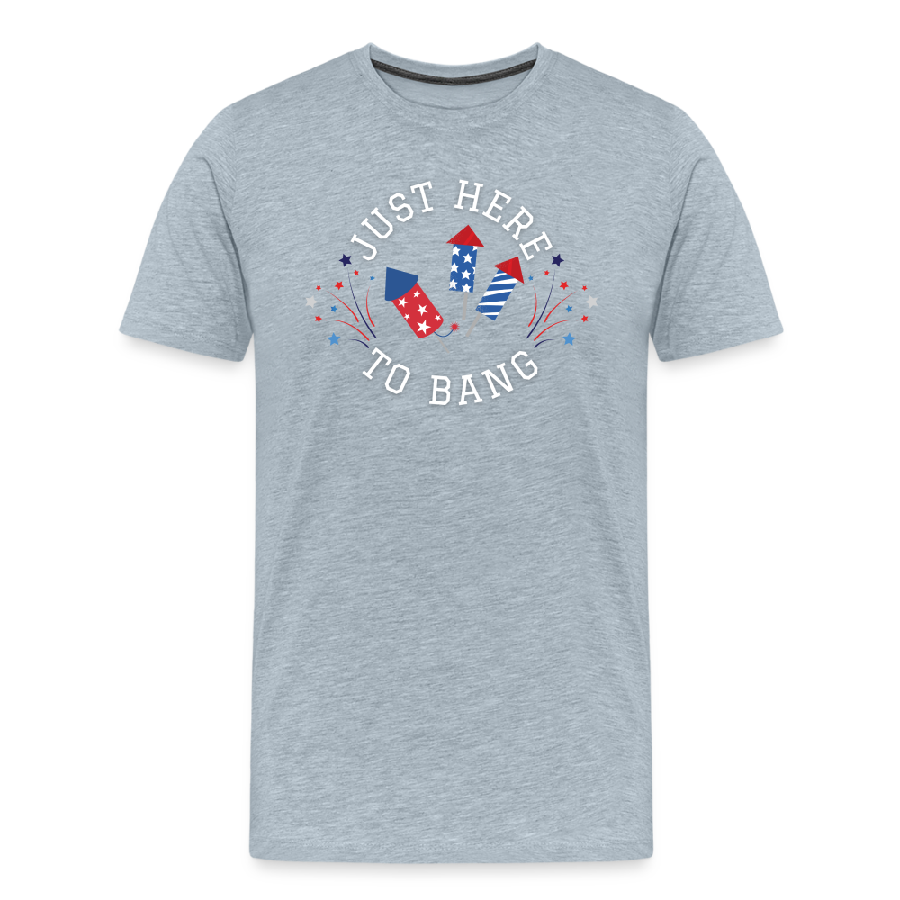 Here to Bang T-Shirt - heather ice blue