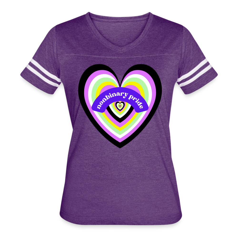 Nonbinary Pride Vintage Sport T-Shirt - vintage purple/white