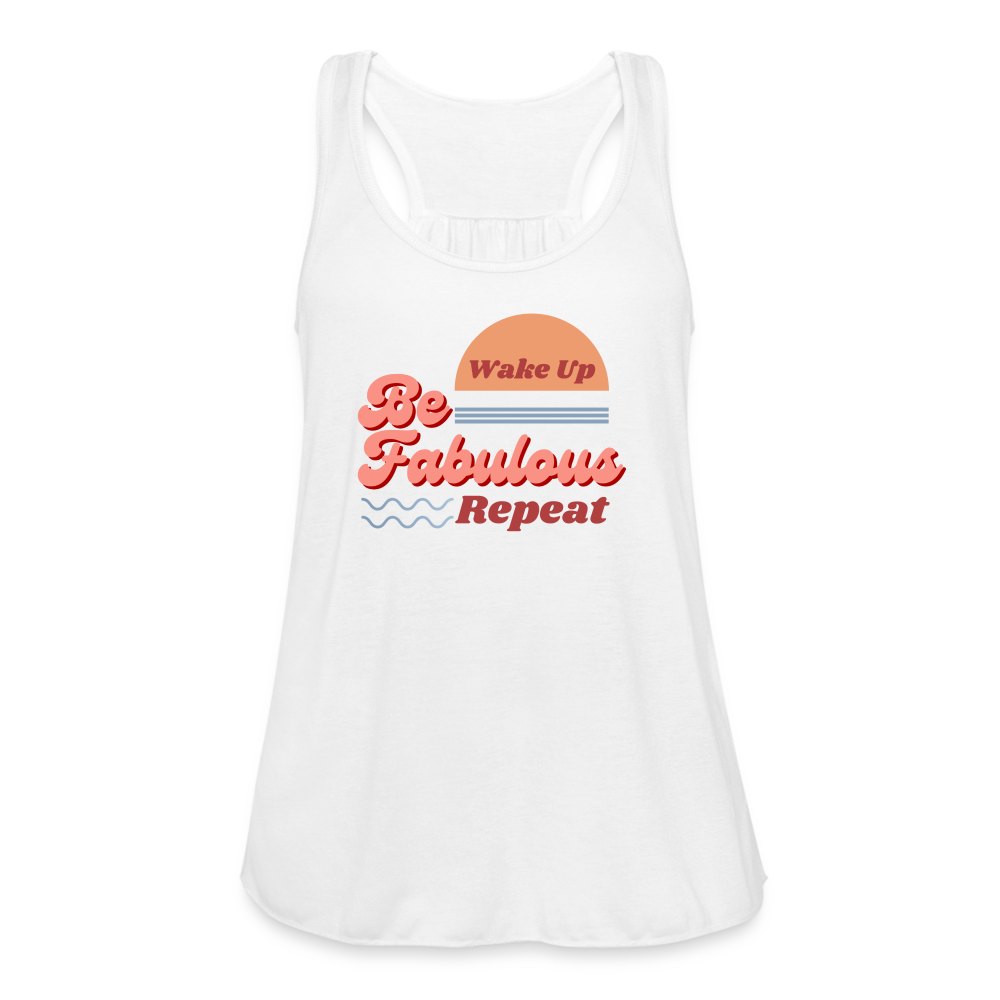 Be Fabulous Flowy Tank Top - white