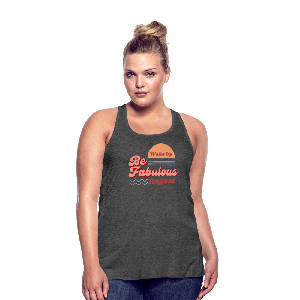 Be Fabulous Flowy Tank Top - deep heather