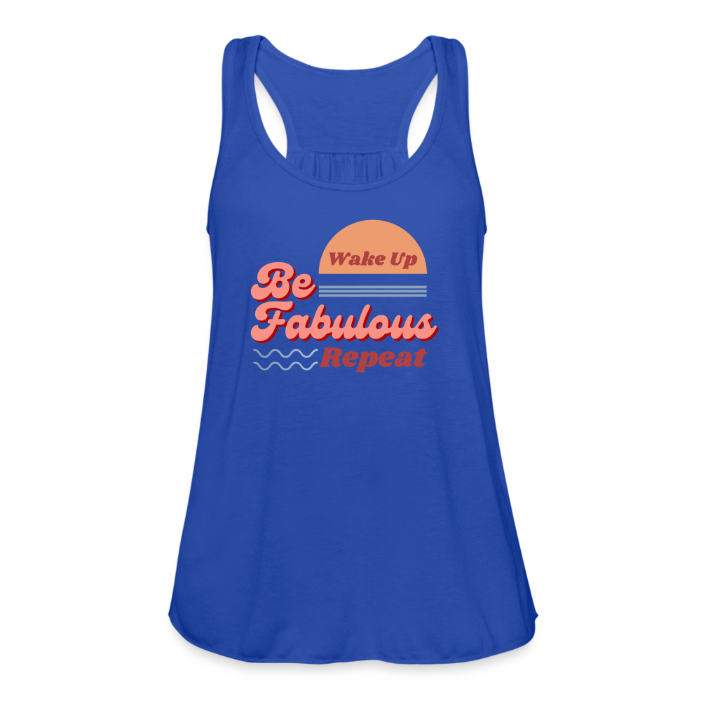Be Fabulous Flowy Tank Top - royal blue