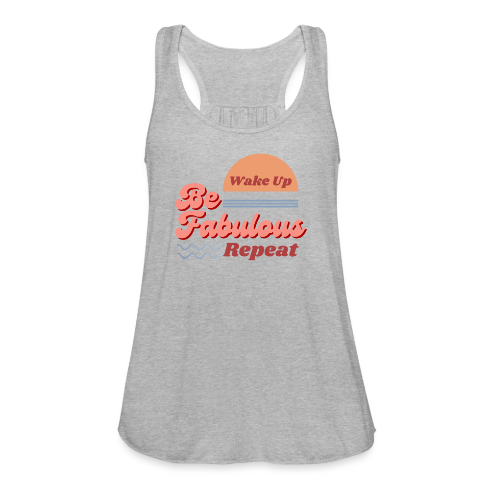 Be Fabulous Flowy Tank Top - heather gray