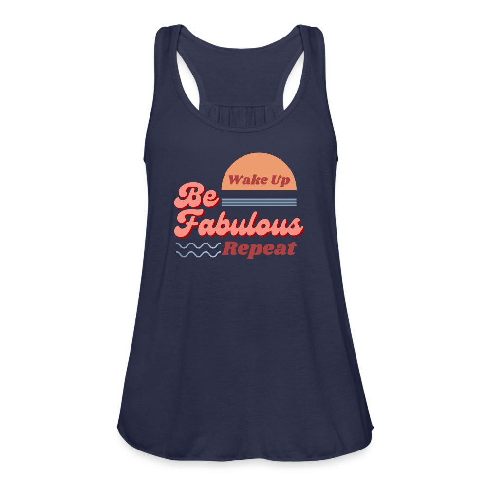 Be Fabulous Flowy Tank Top - navy