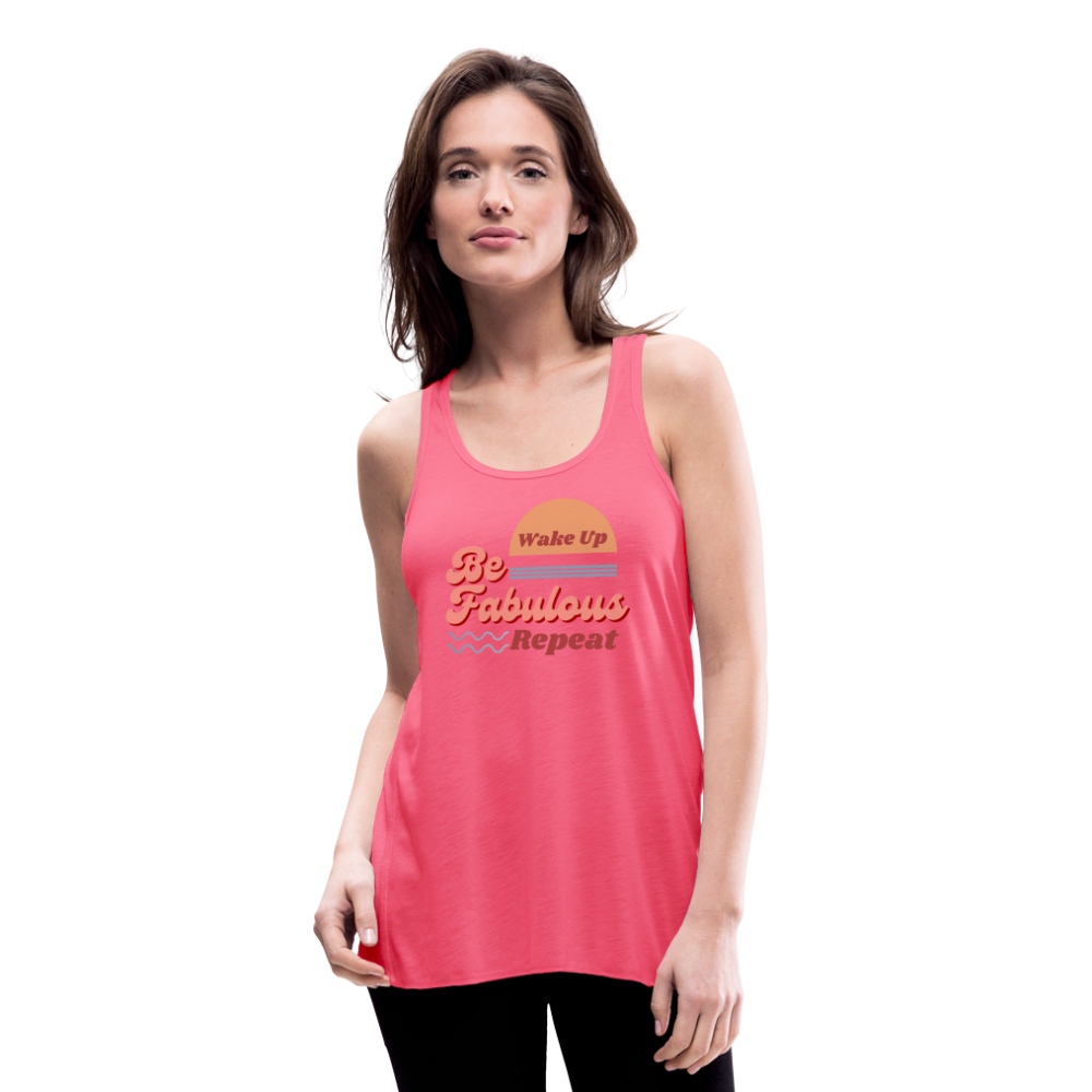 Be Fabulous Flowy Tank Top - neon pink