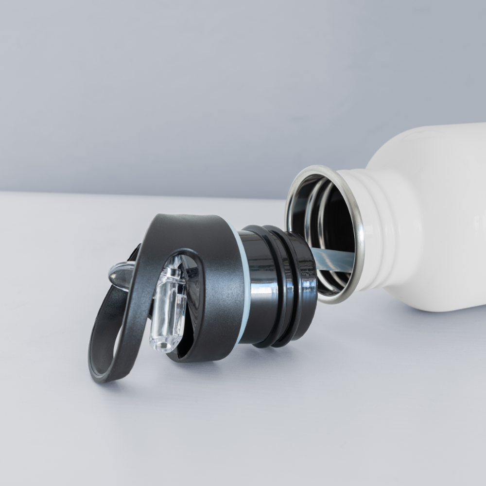 Beach, Please Water Bottle - white