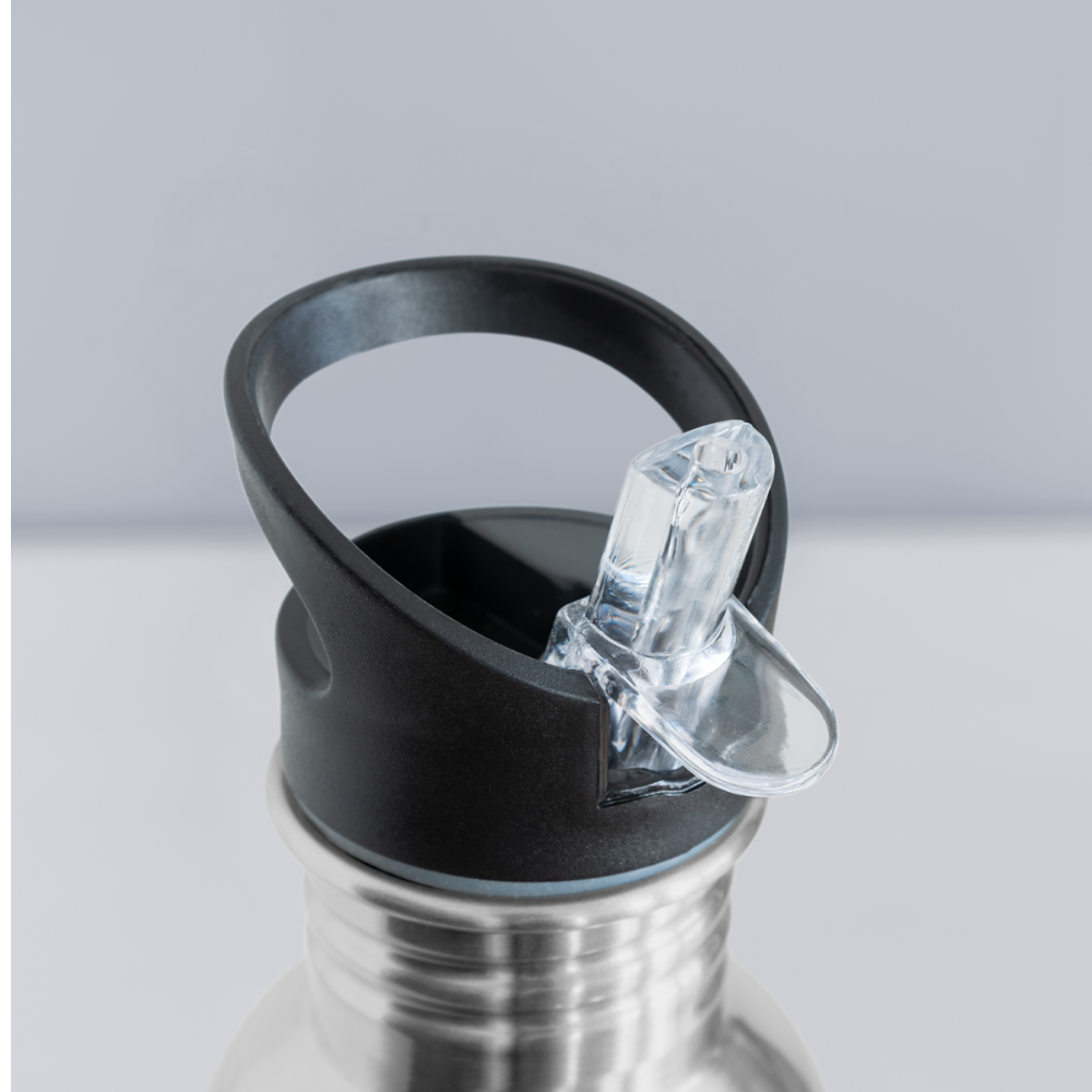 Beach, Please Water Bottle - silver