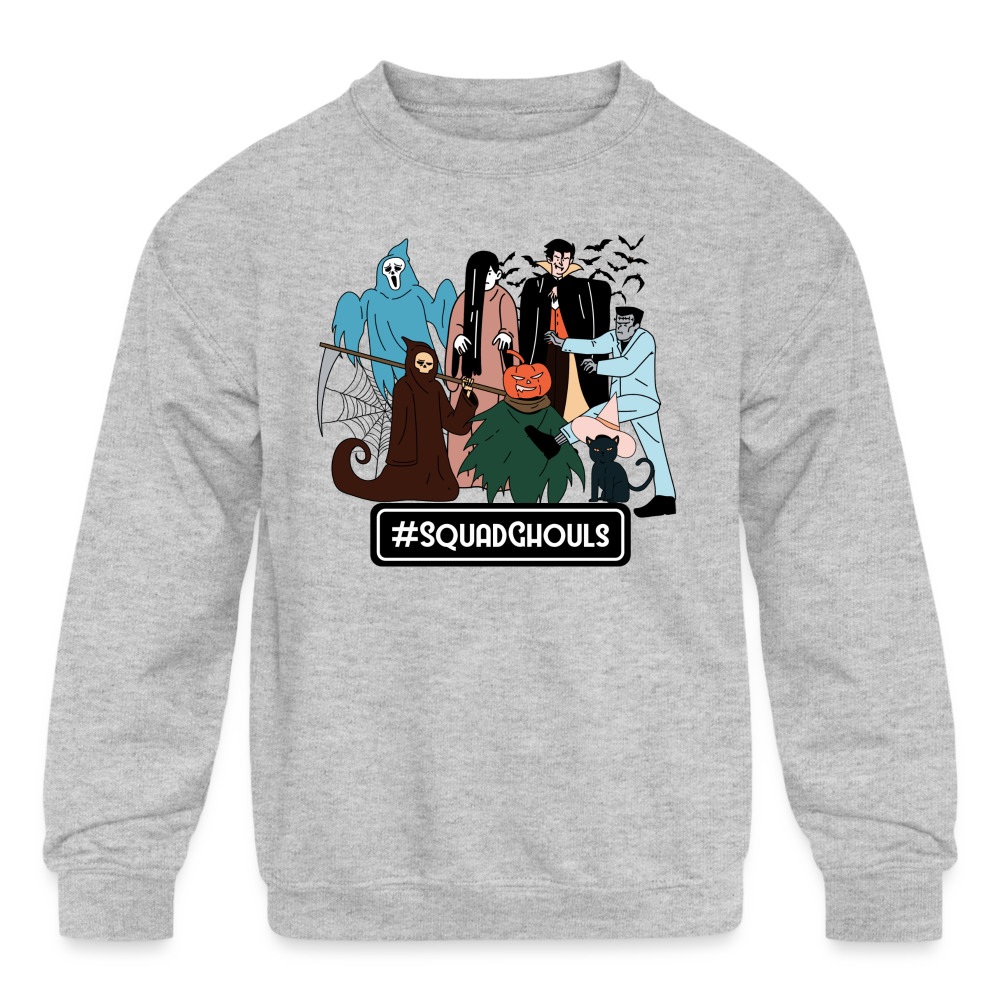 #squadghouls Kids' Crewneck Sweatshirt - heather gray