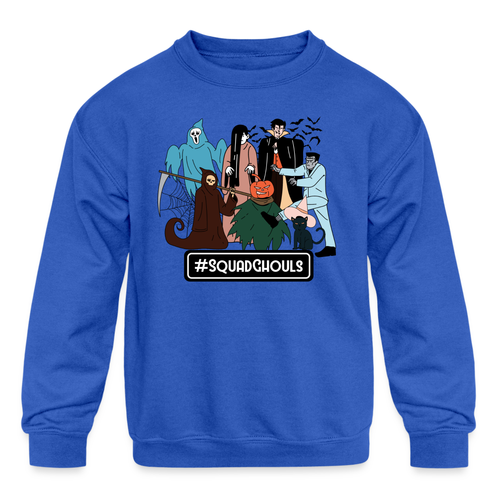 #squadghouls Kids' Crewneck Sweatshirt - royal blue