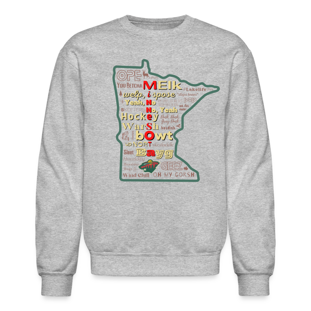 MN Words & Wild Unisex Sweatshirt - heather gray