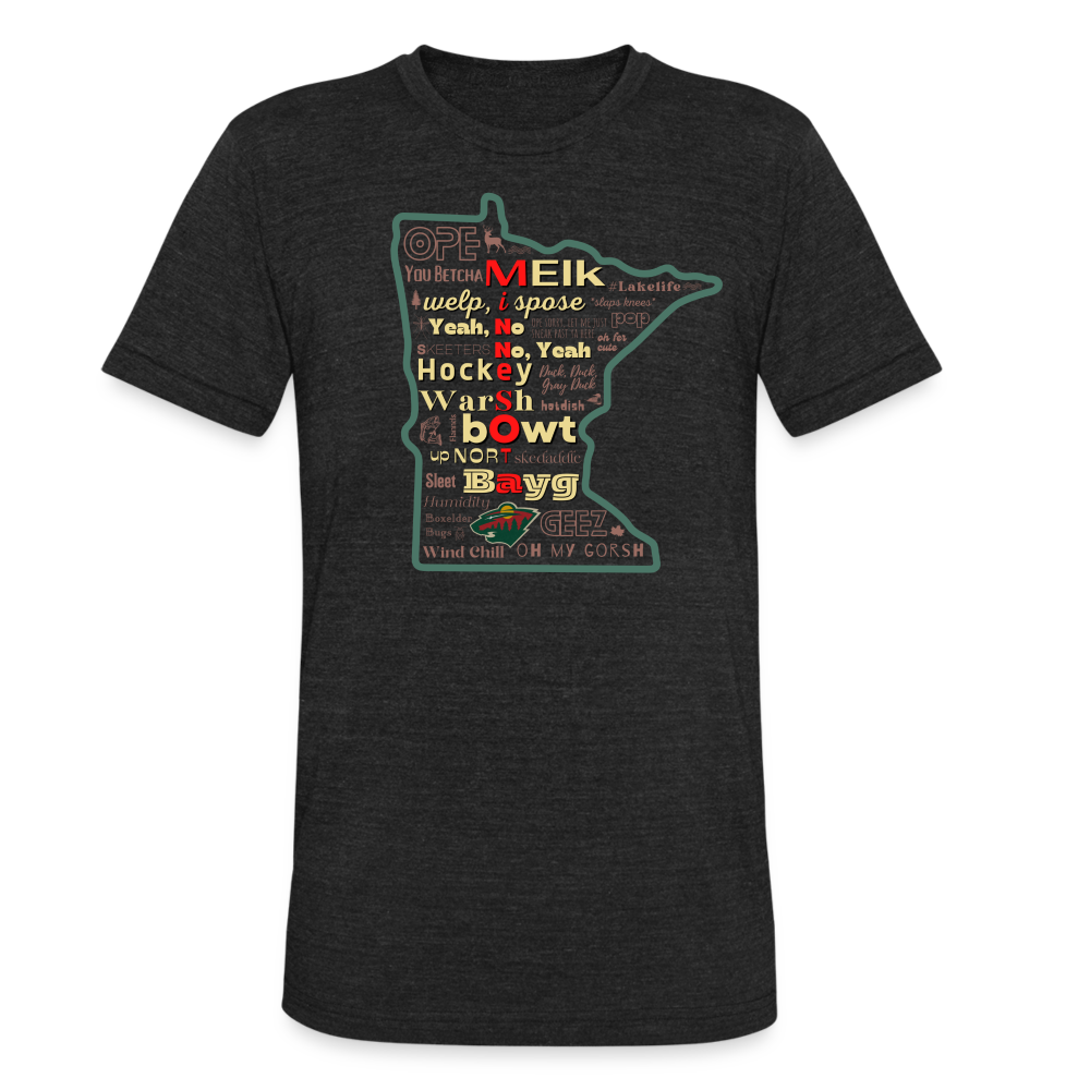 MN Words Wild Theme Unisex Tri-Blend T - heather black