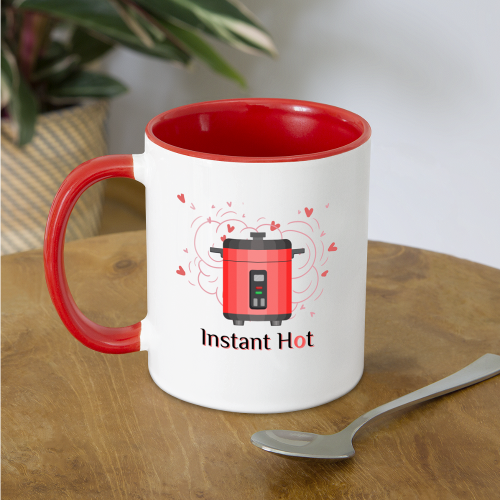 Instant Hot Mug - white/red