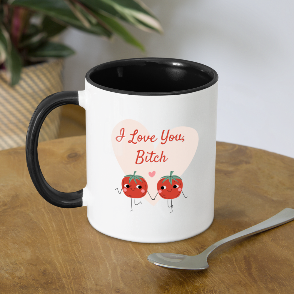 I Love You B Mug - white/black