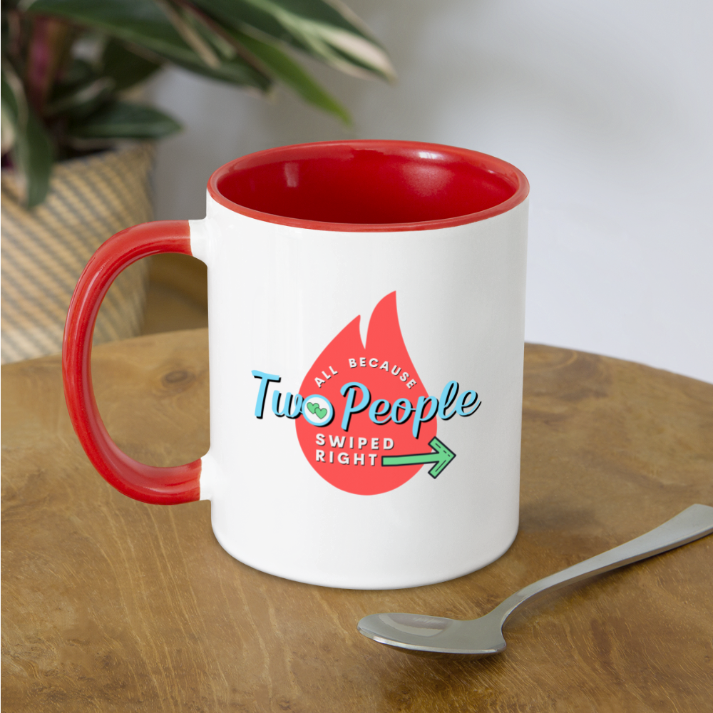 Swiped Right Mug - white/red