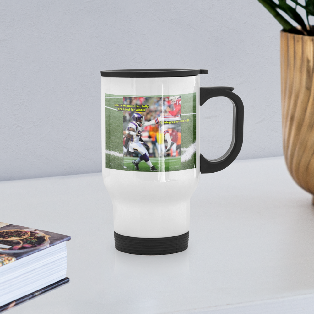 MN vs. -25 Windchill Travel Mug - white
