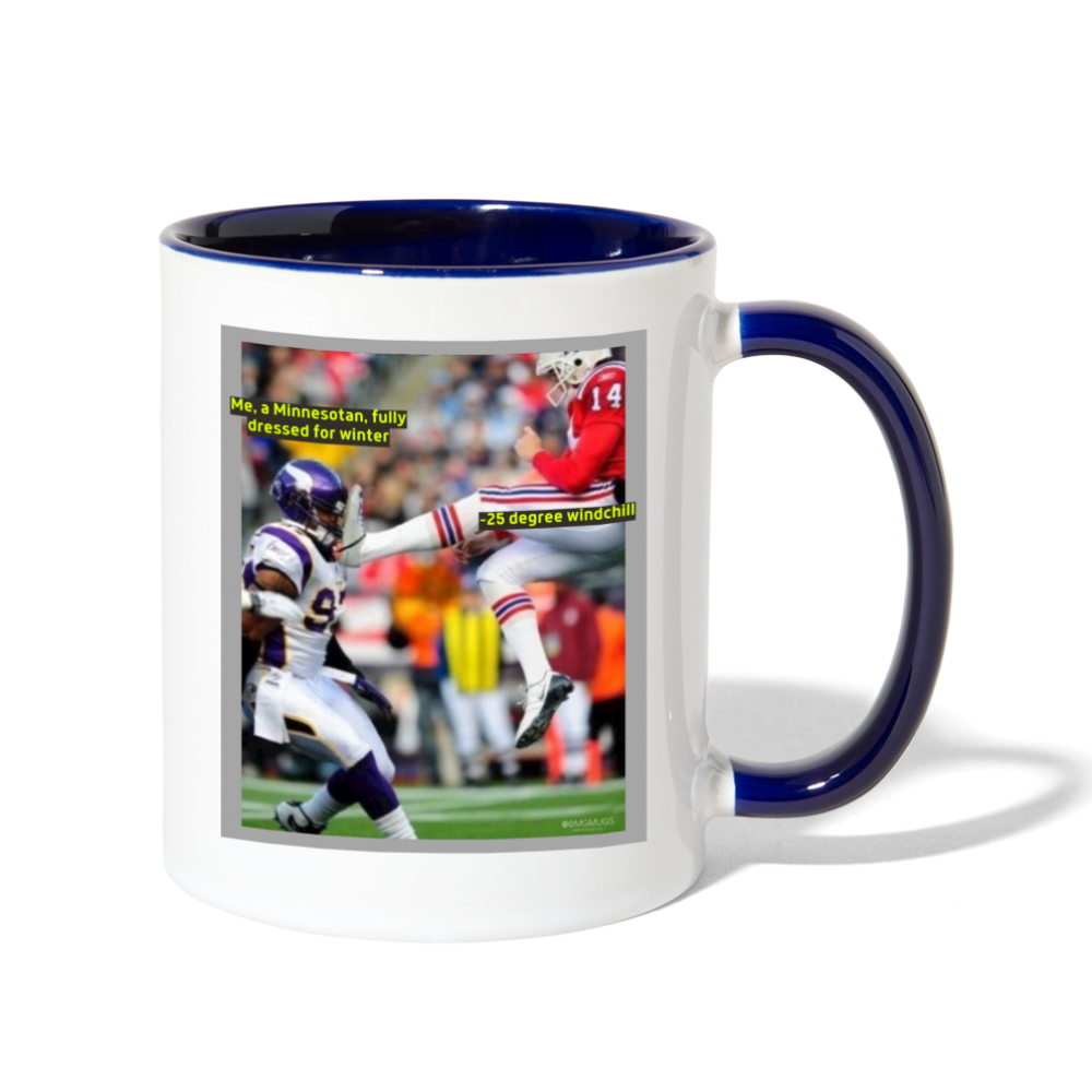 MN vs. -25 Windchill Mug - white/cobalt blue