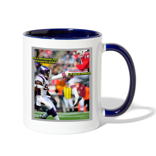 MN vs. -25 Windchill Mug - white/cobalt blue