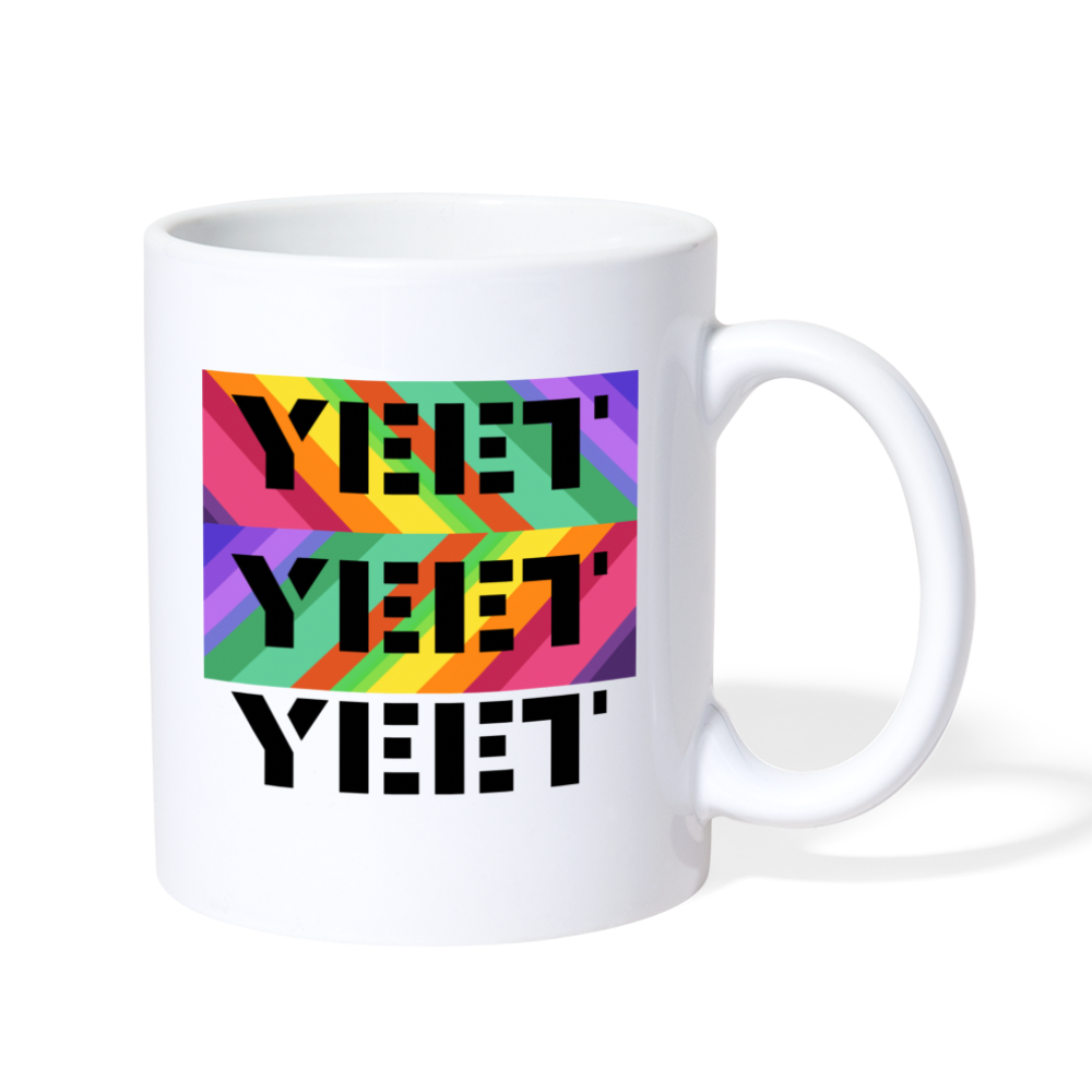 YEET YEET YEET Rainbow - white