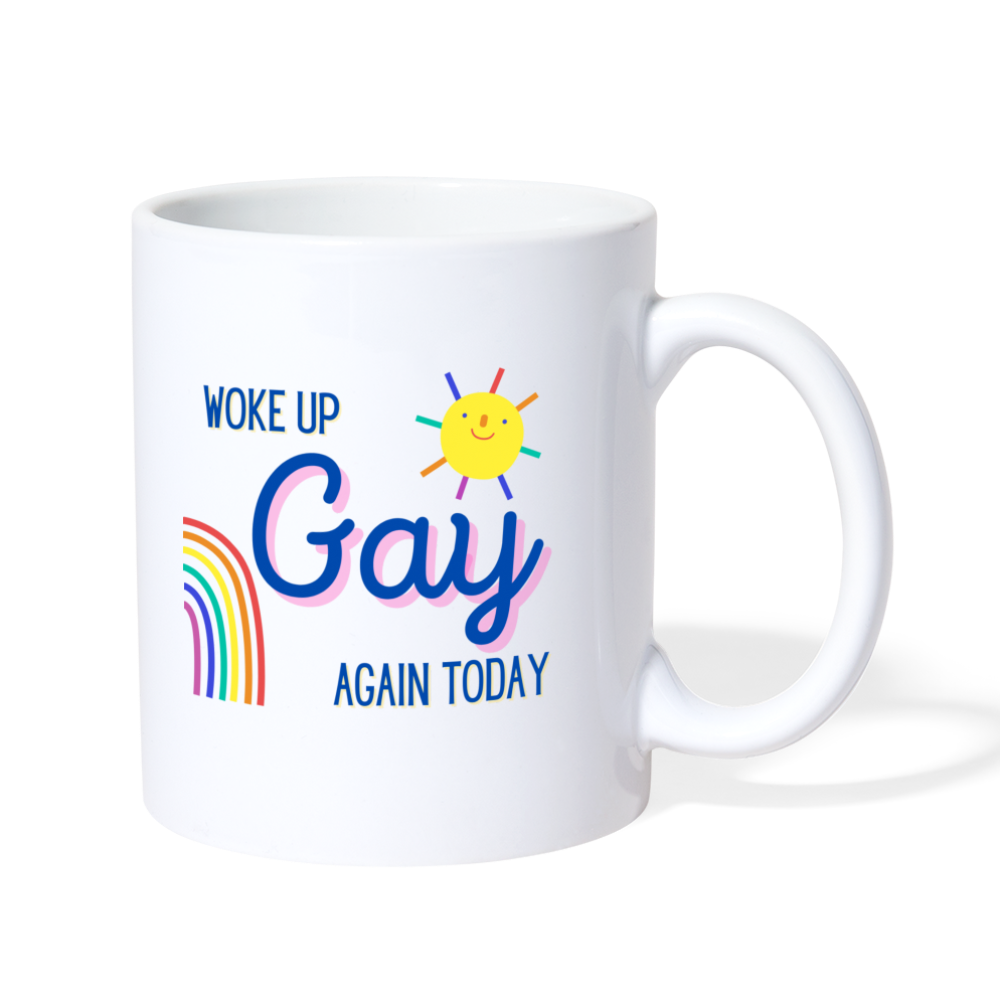 Yay! Gay Again Today! Mug - white