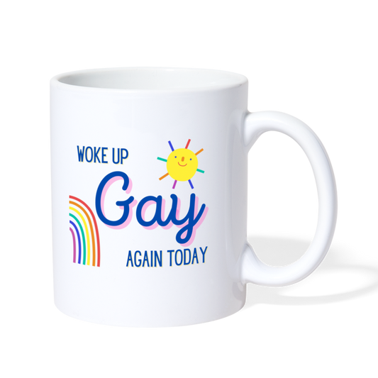 Yay! Gay Again Today! Mug - white