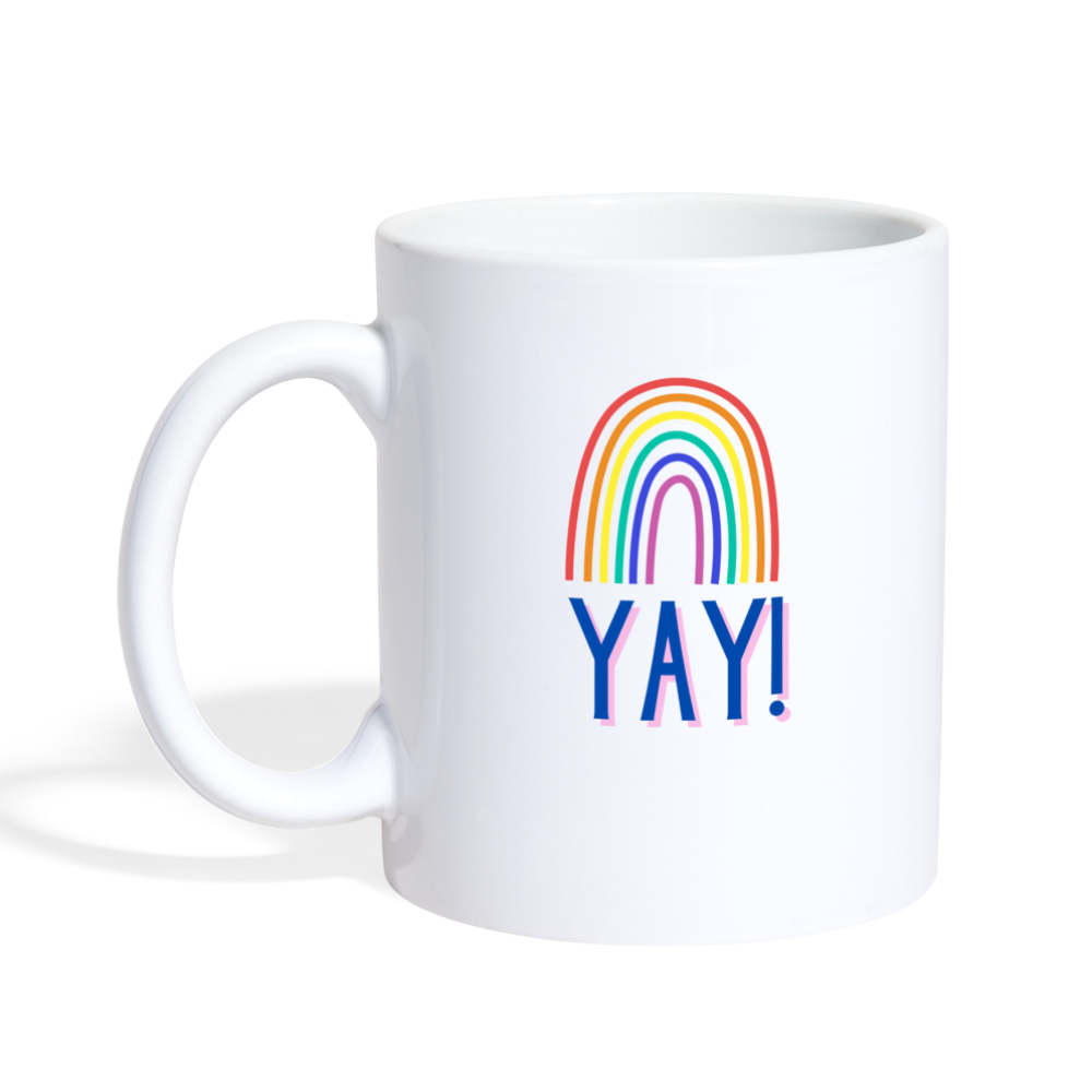 Yay! Gay Again Today! Mug - white