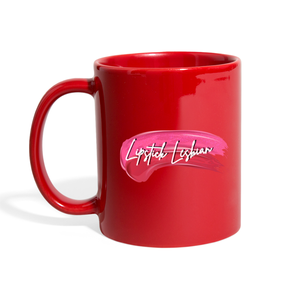 Lipstick Lesbian Mug (Blk/R) - red