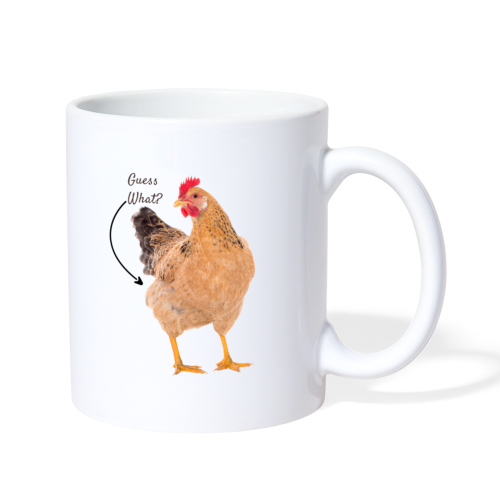 Chicken Butt Mug - white