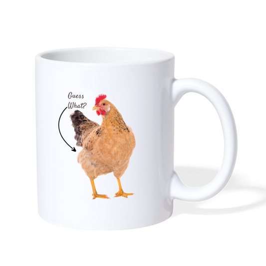 Chicken Butt Mug - white