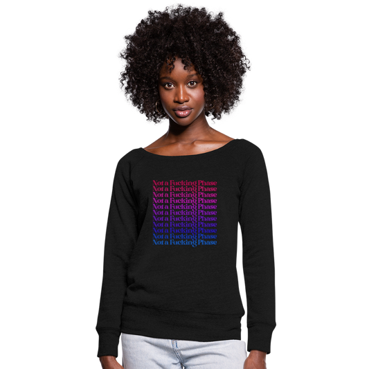 Not a F-ing Phase Wideneck Sweatshirt - black