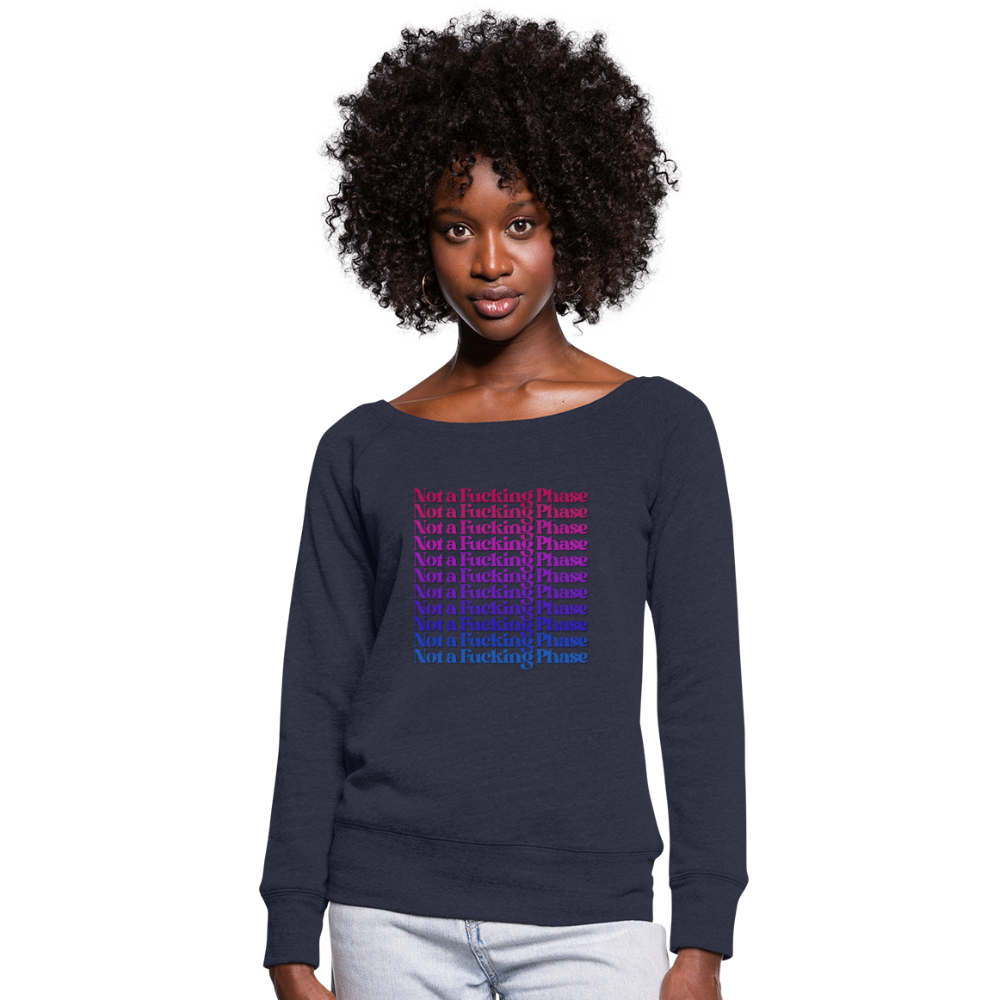 Not a F-ing Phase Wideneck Sweatshirt - melange navy