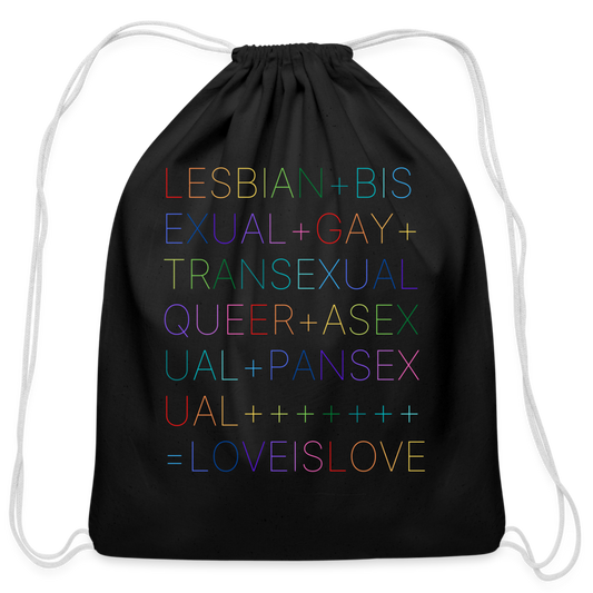 LoveisLove Drawstring Bag - black