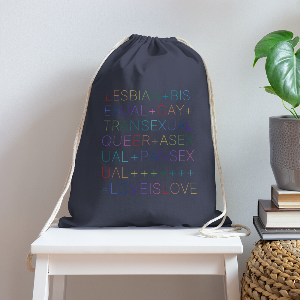 LoveisLove Drawstring Bag - navy