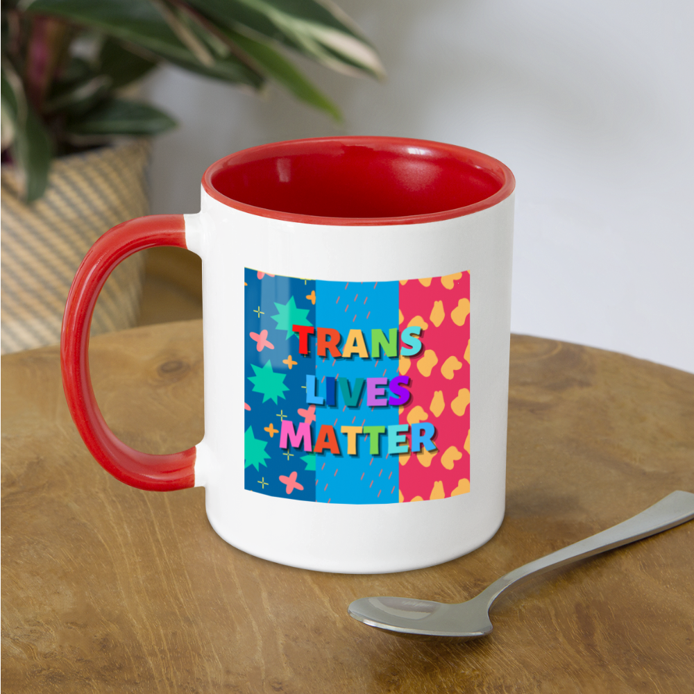 Trans Lives Matter Mug - white/red