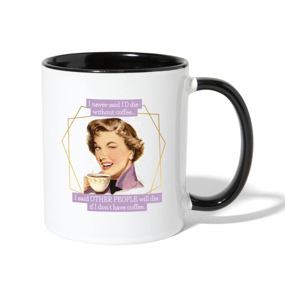 Death By Coffee Mug - white/black