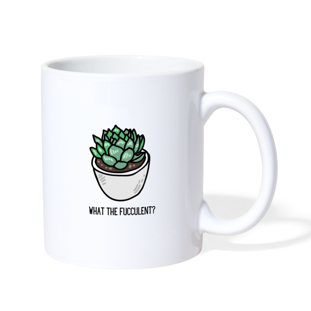 What the Fucculent Mug - white