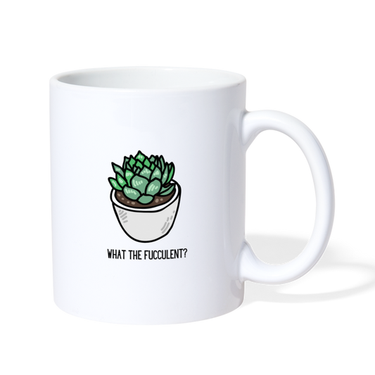 What the Fucculent Mug - white