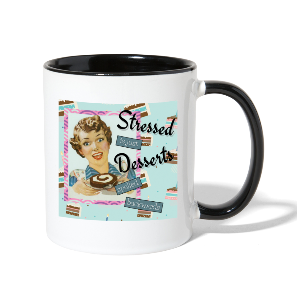 Stressed=Desserts Mug - white/black